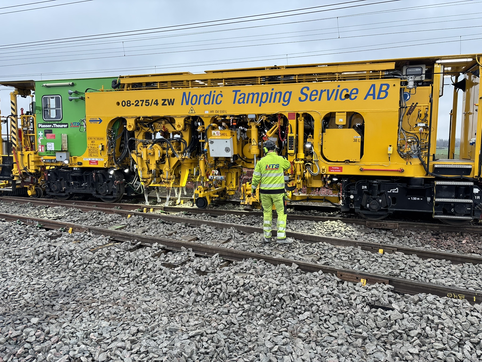 Vossloh Nordic NTS workers on the track