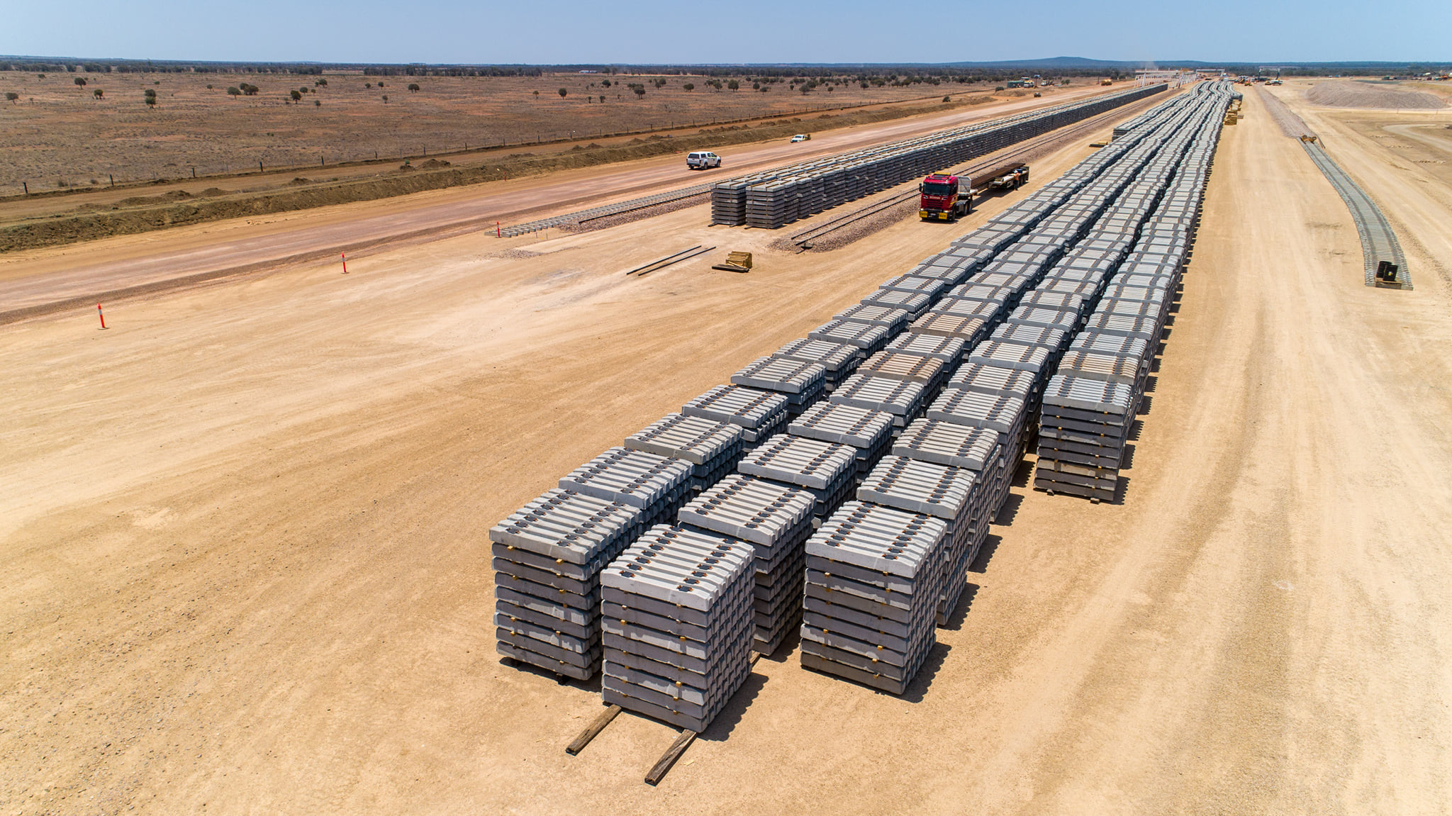 Concrete sleeper storage